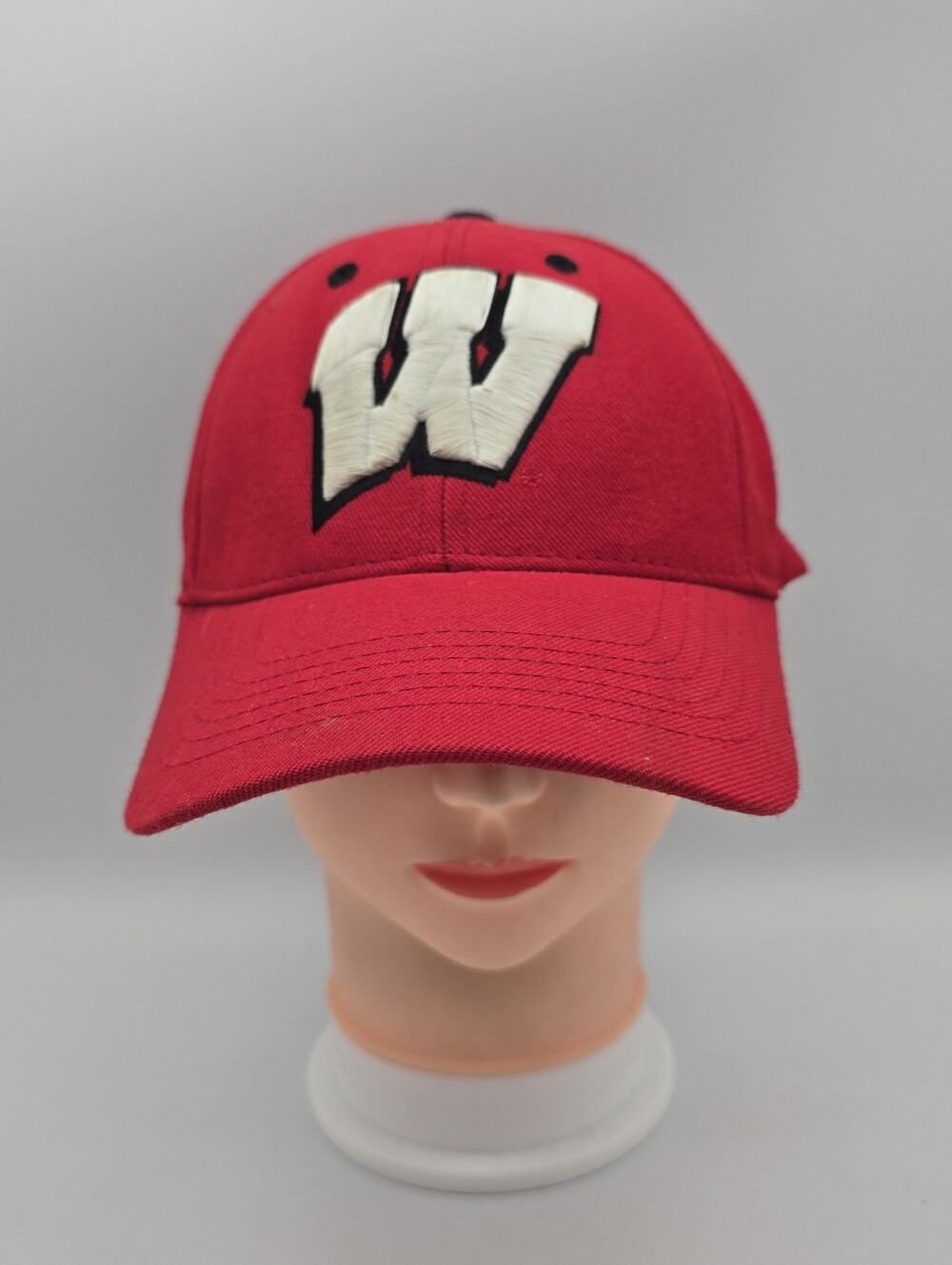 Top Of The World Wisconsin Badgers Red Adjustable Hat